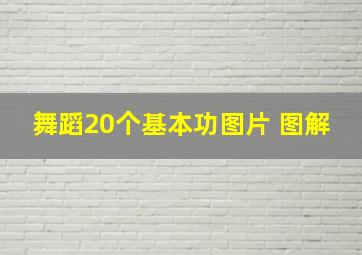 舞蹈20个基本功图片 图解